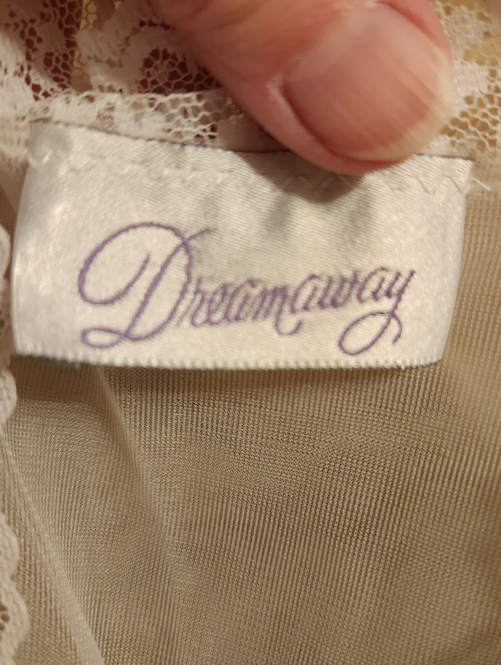 NWT Vintage Dreamaway Size M Sheer Lacy Open Front Pink Drawstring Robe Lingerie - Picture 6 of 8